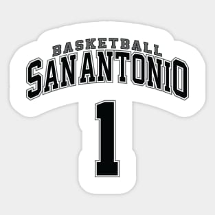 San Antonio Basketball - Player Number 1 Sticker